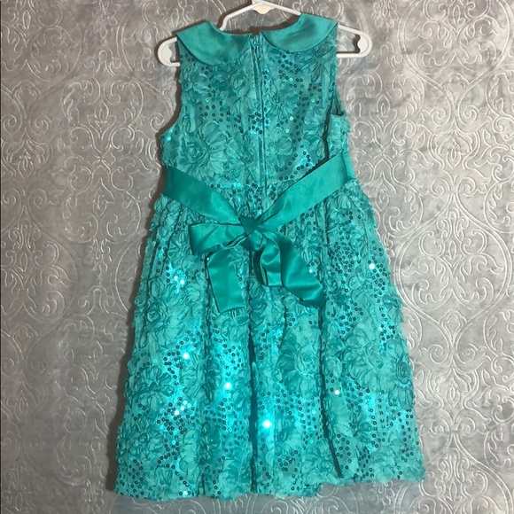 Bonnie Jean girls sequence floral dress sz 5 - Picture 3 of 7